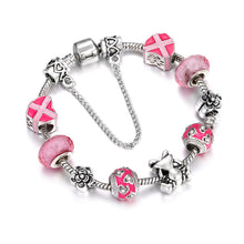 Load image into Gallery viewer, Charm Women Bracelet Snake Chain Bracelets Pink Crystal