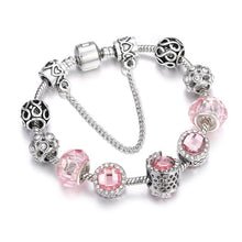 Load image into Gallery viewer, Charm Women Bracelet Snake Chain Bracelets Pink Crystal