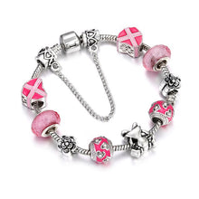 Load image into Gallery viewer, Charm Women Bracelet Snake Chain Bracelets Pink Crystal