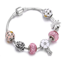 Load image into Gallery viewer, Charm Women Bracelet Snake Chain Bracelets Pink Crystal