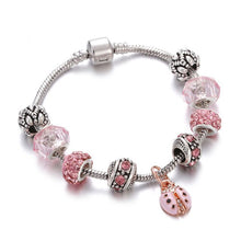 Load image into Gallery viewer, Charm Women Bracelet Snake Chain Bracelets Pink Crystal
