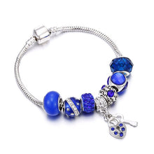 Load image into Gallery viewer, New Original Silver Color DIY Crystal Beaded Bracelets