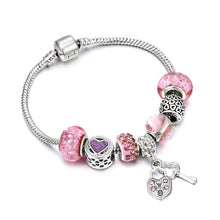 Load image into Gallery viewer, New Original Silver Color DIY Crystal Beaded Bracelets