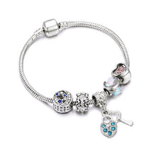 Load image into Gallery viewer, New Original Silver Color DIY Crystal Beaded Bracelets