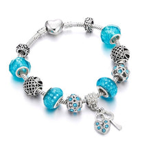 Load image into Gallery viewer, New Original Silver Color DIY Crystal Beaded Bracelets