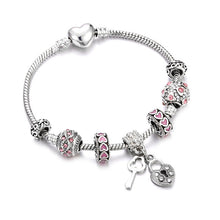 Load image into Gallery viewer, New Original Silver Color DIY Crystal Beaded Bracelets