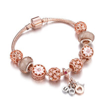 Load image into Gallery viewer, 7 Style Original DIY Crystal Glass Beads Bracelets For Women Rose Gold