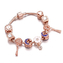 Load image into Gallery viewer, 7 Style Original DIY Crystal Glass Beads Bracelets For Women Rose Gold