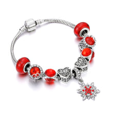 Load image into Gallery viewer, Charms Red Crystal Bracelet Woman Snake Chain Bracelets