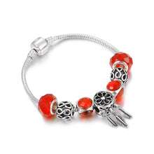 Load image into Gallery viewer, Charms Red Crystal Bracelet Woman Snake Chain Bracelets