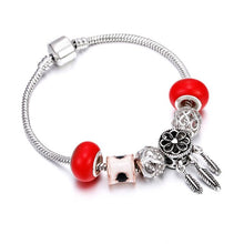 Load image into Gallery viewer, Charms Red Crystal Bracelet Woman Snake Chain Bracelets