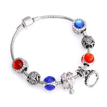 Load image into Gallery viewer, Charms Red Crystal Bracelet Woman Snake Chain Bracelets