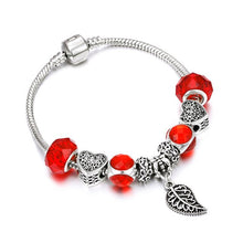 Load image into Gallery viewer, Charms Red Crystal Bracelet Woman Snake Chain Bracelets