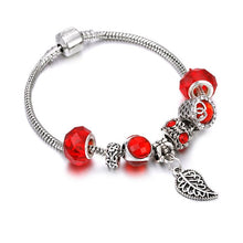 Load image into Gallery viewer, Charms Red Crystal Bracelet Woman Snake Chain Bracelets