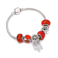 Load image into Gallery viewer, Charms Red Crystal Bracelet Woman Snake Chain Bracelets