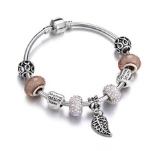 Load image into Gallery viewer, Charms Bracelets For Women Queen Jewelry Crown Pendant Silver