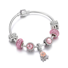 Load image into Gallery viewer, Charms Bracelets For Women Queen Jewelry Crown Pendant Silver