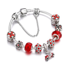 Load image into Gallery viewer, Charms Bracelets For Women Queen Jewelry Crown Pendant Silver