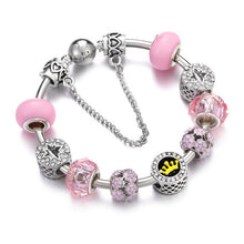 Load image into Gallery viewer, Charms Bracelets For Women Queen Jewelry Crown Pendant Silver