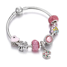 Load image into Gallery viewer, Charms Bracelets For Women Queen Jewelry Crown Pendant Silver