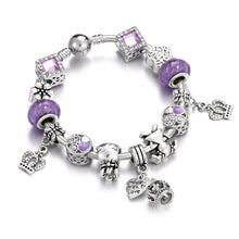 Load image into Gallery viewer, Charms Bracelets For Women Queen Jewelry Crown Pendant Silver