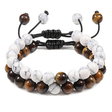 Load image into Gallery viewer, 2PCS/Set Couple Bracelet Black White Beads Braided Distance Bracelets Women Men
