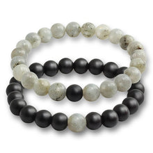 Load image into Gallery viewer, 17 Style Tiger Eye Black Line Hematite Charm Bracelet Men