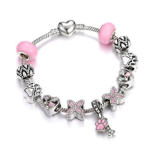 Charm Women Bracelet Snake Chain Bracelets Pink Crystal