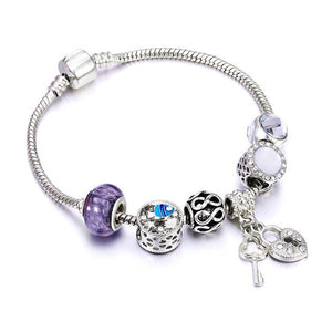 New Original Silver Color DIY Crystal Beaded Bracelets