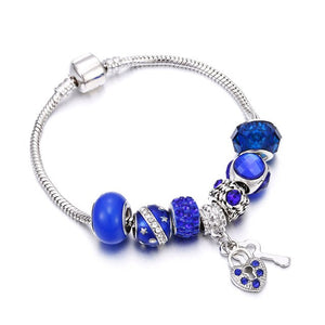 New Original Silver Color DIY Crystal Beaded Bracelets