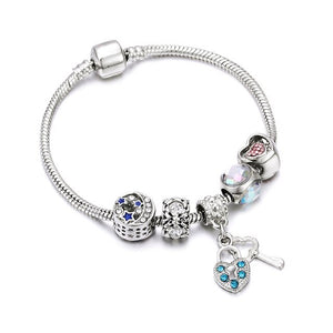 New Original Silver Color DIY Crystal Beaded Bracelets