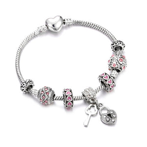 New Original Silver Color DIY Crystal Beaded Bracelets