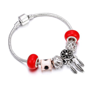 Charms Red Crystal Bracelet Woman Snake Chain Bracelets
