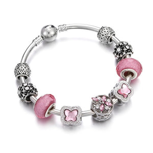 Charms Bracelets For Women Queen Jewelry Crown Pendant Silver