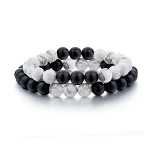 2pcs/set Couple Distance Bracelets YinYang Beaded Bracelet Women Men