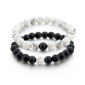 2pcs/set Couple Distance Bracelets YinYang Beaded Bracelet Women Men
