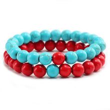 Load image into Gallery viewer, Natural Charm Stone Bead Bracelets Set For Women Men
